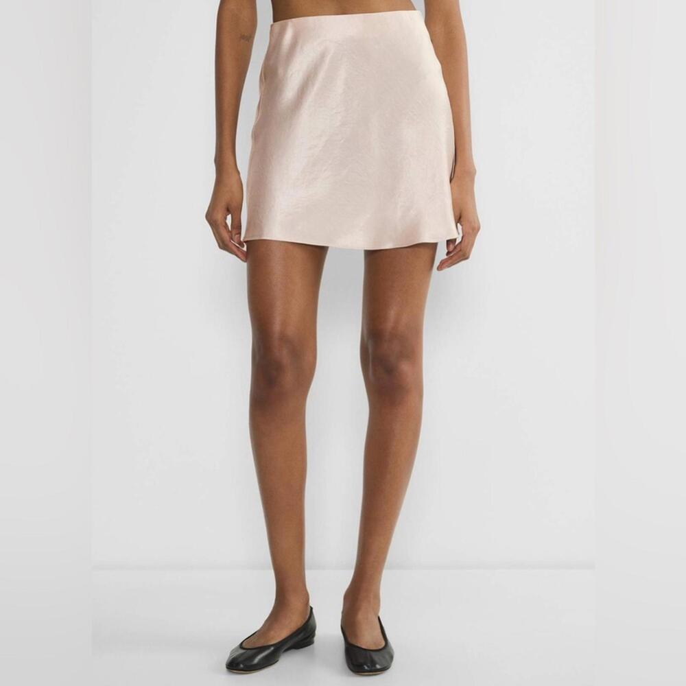 Aritzia Babaton New Slip Satin Mini Skirt - Denude - 2